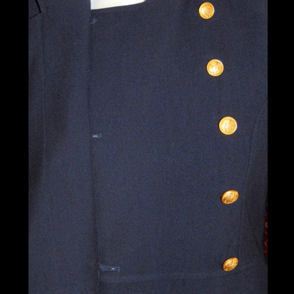 RALPH LAUREN Navy military band style jacket 12P - Picture 5 of 8